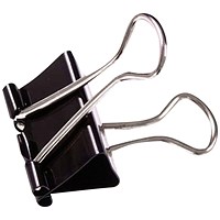 Foldback Clip 19mm Black (100 Pack) 22481