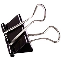 Foldback Clip 19mm Black (Pack of 100) 22481