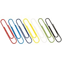 Paperclips Coloured 32mm (Pack of 1000)