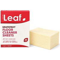 Wash with Leaf Floor Cleaning Sheets White Pack of 30