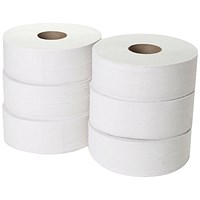 2-Ply Jumbo Toilet Roll 300m (Pack of 6) J26300DS