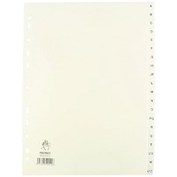 Everyday Plastic Index Dividers, A-Z, Clear Tabs, A4, White