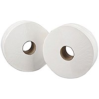 Mini Jumbo Toilet Roll, 2-Ply, 150m, Pack of 12