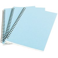 Everyday Wirebound Notebook, A5, Ruled, 80 Pages, Blue, Pack of 12