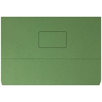 Everday Document Wallets, 220gsm, Foolscap, Green, Pack of 50