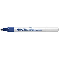 Blue Whiteboard Marker, Chisel Tip, Pack of 10