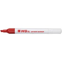 Red Whiteboard Marker, Chisel Tip, Pack of 10 Red Whiteboard Marker, Chisel Tip, Pack of 10