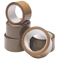 Buff Packaging Tape 48mmx66m (Pack of 6) WX27010
