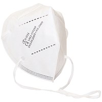 FFP2 Face Mask Non Valved White Individually Wrapped (Pack of 5)