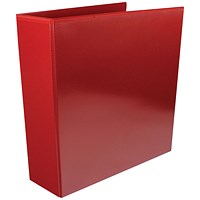Presentation Binder, A4, 4 D-Ring, 65mm Capacity, Red, Pack of 10