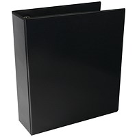 Presentation Ring Binder, A4, 4 D-Ring, 65mm Capacity, Black, Pack of 10