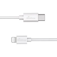 MediaRange Apple Lightning to USB Type-C Charge + Sync Cable, 1m, White MediaRange Apple Lightning to USB Type-C Charge + Sync Cable, 1m, White