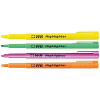 Highlighter Pens Assorted (Pack of 4)