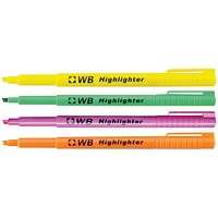 Highlighter Pens Assorted (Pack of 4)