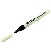 Black Whiteboard Marker, Bullet Tip, Pack of 10