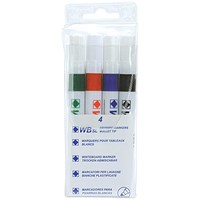 Assorted Whiteboard Marker Pens Bullet Tip (Pack of 4) 806005