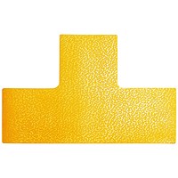 Durable Permanent 'T' Floor Marking Shape, Yellow, Pack of 10