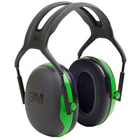 3M Peltor X1 Headband Ear Defenders, Black & Green 3M Peltor X1 Headband Ear Defenders, Black & Green