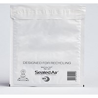 Sealed Air Mail Lite Tuff Bubble Envelopes, Size D/1 (180x260mm), White, Pack of 1000