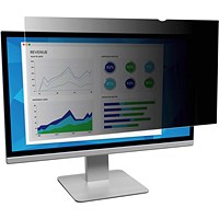 3M Privacy Filter, Frameless, 19.5 Inch Widescreen, 16:9 Screen Ratio