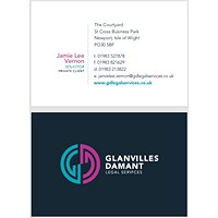 Glanvilles Business Cards (Jamie/Ruby) 450g LM2S Pack 250 Each