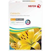 Xerox A4 Colotech+ FSC3 Paper, White, 100gsm, Ream (500 Sheets)