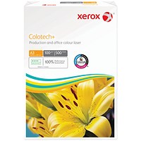 Xerox A3 Colotech+ Paper, White, 100gsm, Ream (500 Sheets)