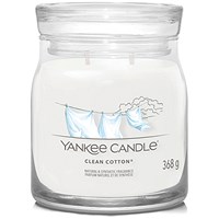 Yankee Candle Signature Medium Jar, 368g, Clean Cotton, Pack of 4 Yankee Candle Signature Medium Jar, 368g, Clean Cotton, Pack of 4