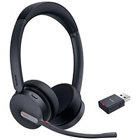Yealink WH64 Hybrid Dual Wireless On-ear Headset USB-C USB-A Certified Microsoft Teams 1208685 Yealink WH64 Hybrid Dual Wireless On-ear Headset USB-C USB-A Certified Microsoft Teams 1208685