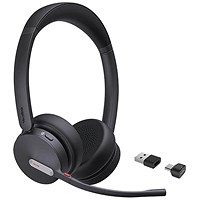 Yealink BH70 Wireless Stereo Binaural Headset USB-C/A MS Teams Black 89077 Yealink BH70 Wireless Stereo Binaural Headset USB-C/A MS Teams Black 89077