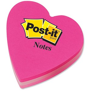 Heart shaped post-it notes