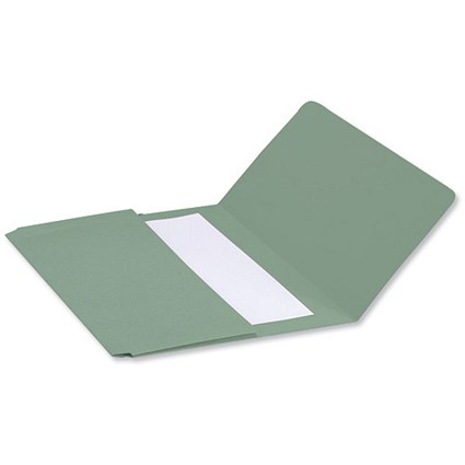 Concord Document Wallet Half Flap 285gsm Capacity 38mm Foolscap Green [Pack 50]