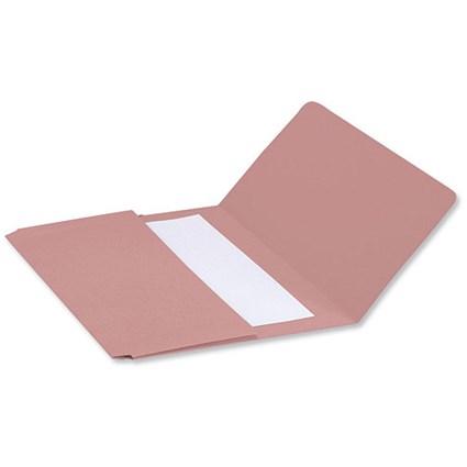 Concord Document Wallet Half Flap 285gsm Capacity 38mm Foolscap Pink [Pack 50]