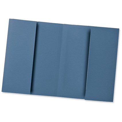 Concord Document Wallet 315gsm Double Pocket 2x30mm Foolscap Blue [Pack 25]