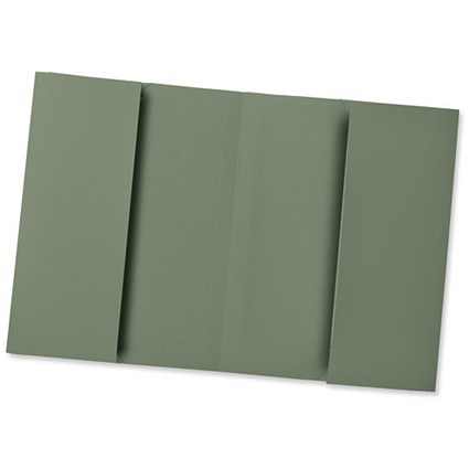 Concord Document Wallet 315gsm Double Pocket 2x30mm Foolscap Green [Pack 25]