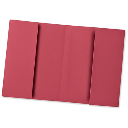 Concord Document Wallet 315gsm Double Pocket 2x30mm Foolscap Red [Pack 25]