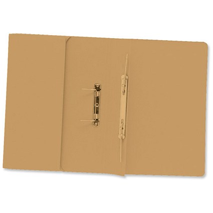 Concord Transfer Spring Files with Pocket 420gsm 38mm Foolscap Yellow [Pack 25]