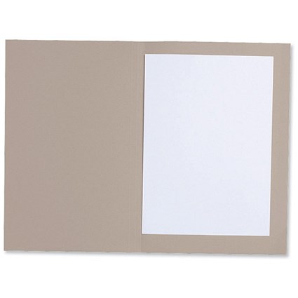 Concord Square Cut Folder Recycled Pre-punched 270gsm Foolscap Buff [Pack 100]