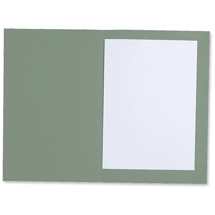 Concord Square Cut Folder Recycled Pre-punched 270gsm Foolscap Green [Pack 100]