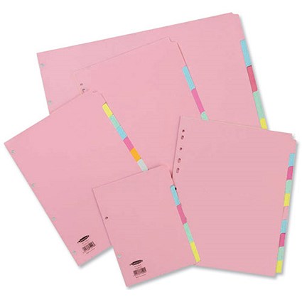 Concord Subject Dividers 230 Micron 10-Part Foolscap [Pack 25]