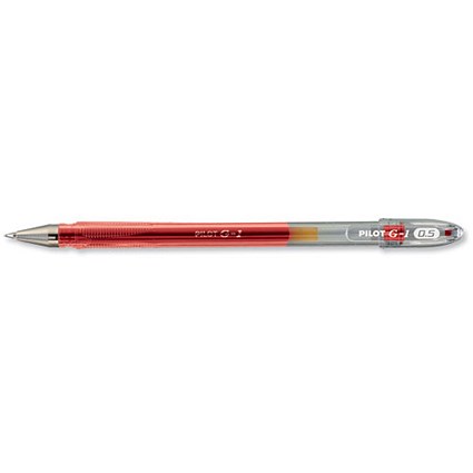 Pilot G-105 Gel Ink Pen / Ergonomic Grips / Red / Pack of 12
