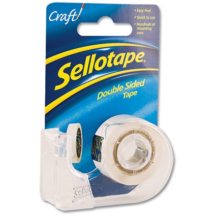 Sellotape Double Sided Tape Dispenser 15x10mm [Pack 6]