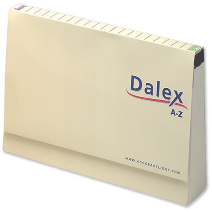 Eastlight Dalex Expanding Wallet File 19 Pockets A-Z Foolscap Cream