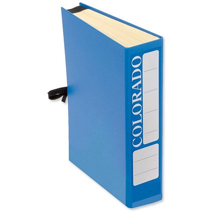Eastlight Monkwell Expanding File with Cloth Ties 19 Pockets A-Z Foolscap Blue