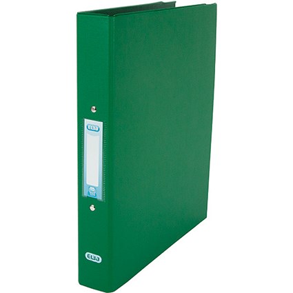 Elba Ring Binder / 2 O-Ring / 40mm Spine / 25mm Capacity / A4 / Green / Pack of 10