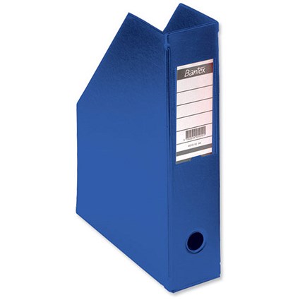 Bantex Concept Magazine Rack File Plastic 70mm A4 Blue [Pack 5]