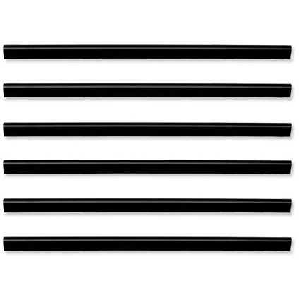 Durable Eurobar Spine Bars A4 Capacity 6mm Black [Pack 100]