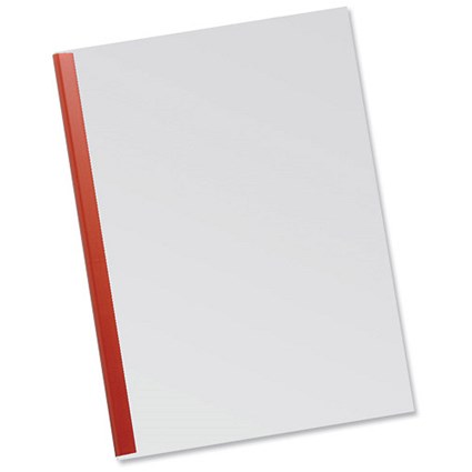 Clearview Binders 6mm Slide A4 Red [Pack 100]