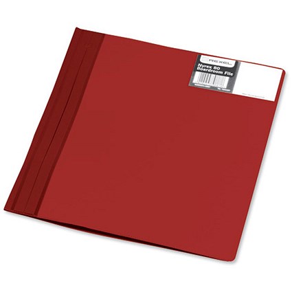 Rexel Nyrex Boardroom Flat File - Semi-rigid with Inside Front Full Pocket / A4 / Red / Pack of 5