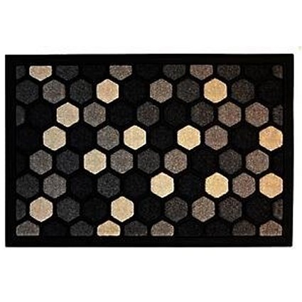 Scrape 'N' Sorb Premium Honeycomb Durable Nylon Pile Doormat, 600x400mm, Multicoloured